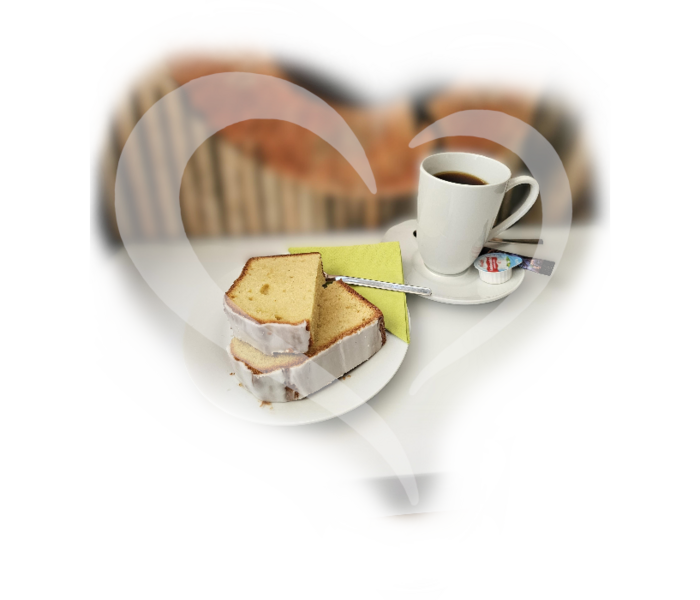 Februar-Angebot ein Stück Bäckerkuchen & ein Pott Filterkaffee 5 €