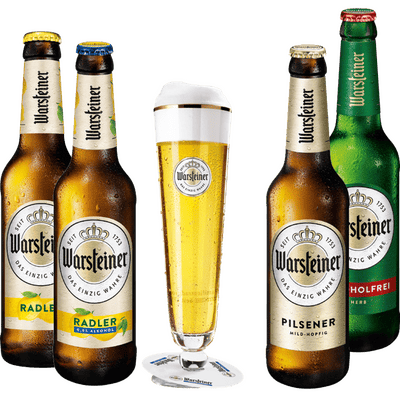 März-Angebot Zwei Flaschen Warsteiner 0,33 l 5 € statt 6 €